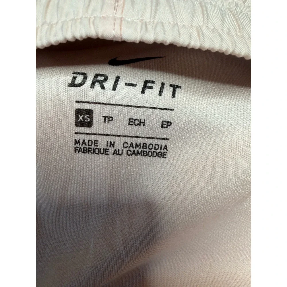 Nike Dri-FIT Women Running Shorts Peach Pink Mesh Trim Zip Pocket XS
